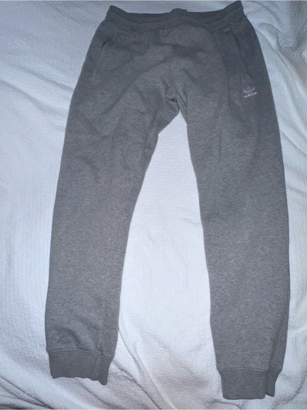 Adidas Mens Trefoil Gray Jogger Sweatpants